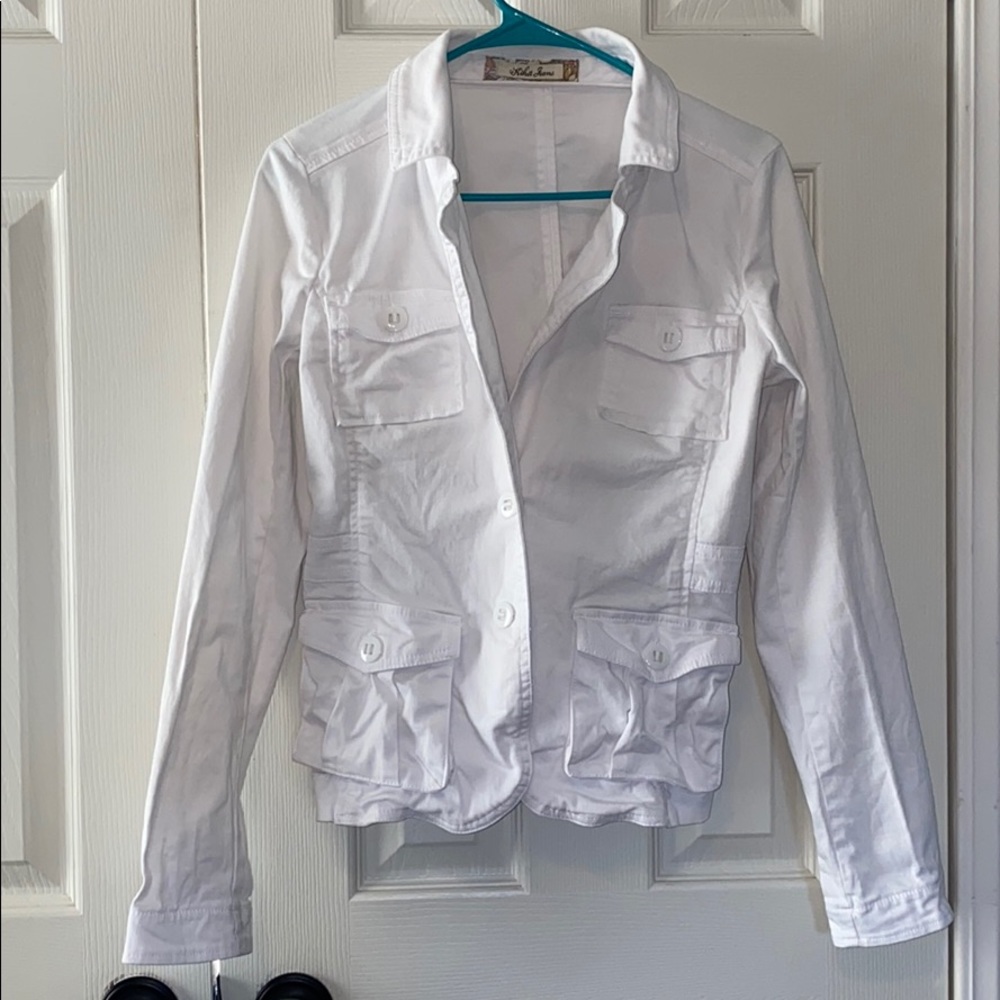 Kikit Jeans White Cropped Jacket - Picture 2 of 8